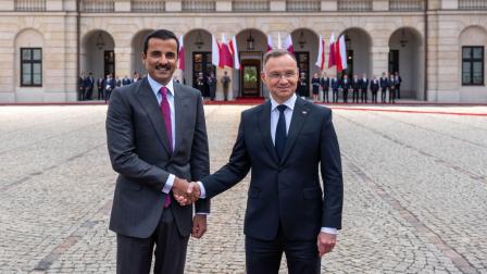 أمير قطر ورئيس جمهورية بولندا، وارسو 5 يوليو 2024 (الديوان الأميري القطري)