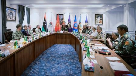 جانب من لقاءات الوفد العسكري الأميركي في طرابلس، 17 يوليو 2024 (إكس)