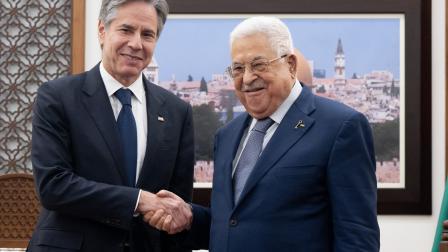 محمود عباس ووزير الخارجية الأميركي أنتوني بلينكن، رام الله، 30 نوفمبر 2023 (Getty)