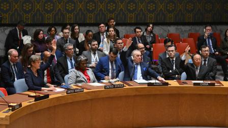 مجلس الأمن في جلسة حول الوضع في الشرق الأوسط، نيويورك 25 مارس 2024 (Getty)
