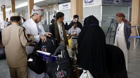 مطار صنعاء الدولي في اليمن/ 28 مايو 2924 (Getty)