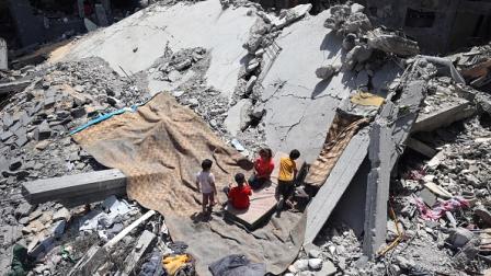 يعيش أطفال غزة في رعب مستمر بسبب العدوان، 15 يونيو 2024 (فرانس برس)