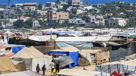 مخيمات النازحين في رفح بجنوب غزة، في 25 يونيو 2024 (فرانس برس)