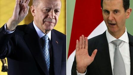 أردوغان وبشار الأسد (Getty)