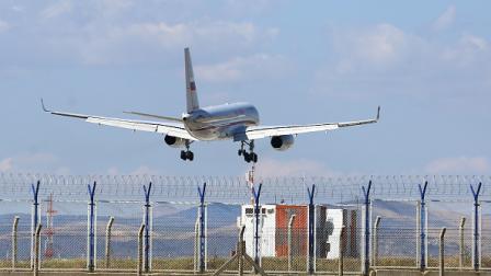 طائرة روسية jتستعد للهبوط في مطار بأنقرة في إطار عملية تبادل السجناء، 1 أغسطس 2024 (Getty)