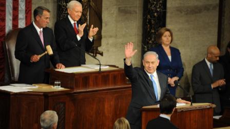تحدث نتنياهو 3 مرات أمام الكونغرس، واشنطن 3 مارس 2015 (Getty)