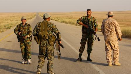 عناصر من قوات النظام قرب الحدود مع العراق، 10 مايو 2017 (فرانس برس)